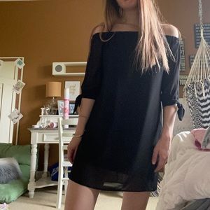 Black Off the Shoulder Dress